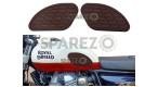 Royal Enfield GT and Interceptor 650cc Fuel Gas Tank Rubber Knee Pad Pair Dark Brown - SPAREZO